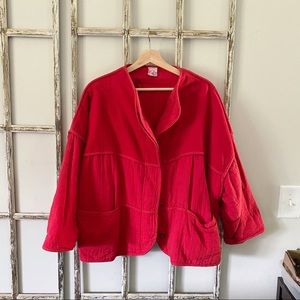 NAF NAF 100% Cotton Boho 3/4 Sleeve France Jacket